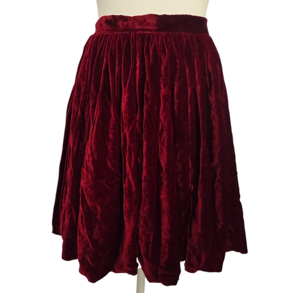 Rebecca Taylor - Velvet Red Skirt - Picture 1 of 16